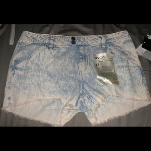 RVCA Acid Washed Denim Shorts